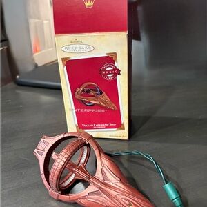 Hallmark Vulcan Command Ship Ornament - Red and Gold